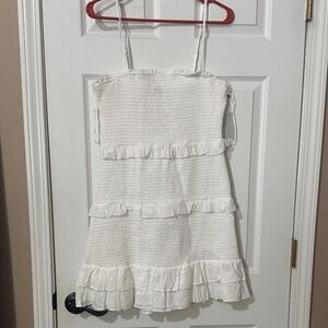 1. State White Ruffle Mini Dress